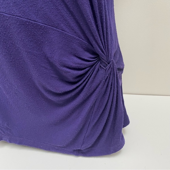 Purple Side Knot Cap Sleeve Tee - Picture 4 of 6